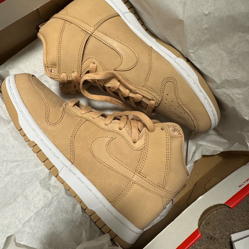Tan High-Top Sneakers